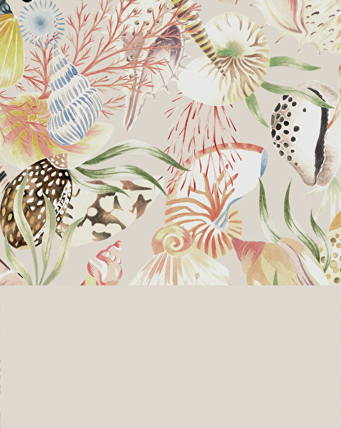 Coquillage Light Boiserie Wallpaper - Wallpaper | Devon&Devon