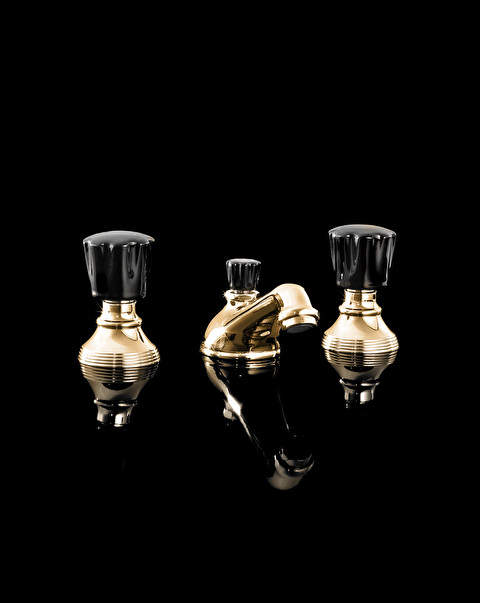 Black Morris 3 hole basin set - Taps | Devon&Devon