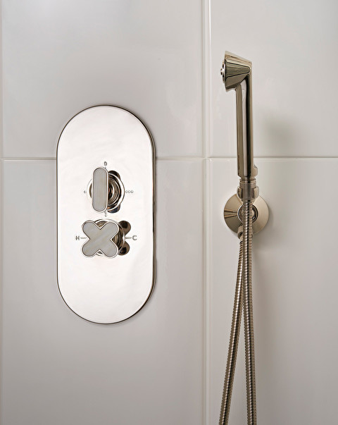 Twenties 3-way Thermostatic Mixer - Calacatta Oro - Bathroom Taps | Devon&Devon