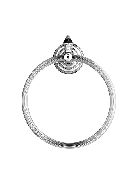 Black Diamond Towel ring - Bathroom Accessories and Lighting | Devon&Devon