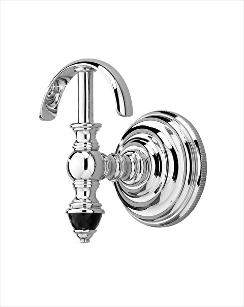 Black Diamond Robe hook - Bathroom Accessories and Lighting | Devon&Devon