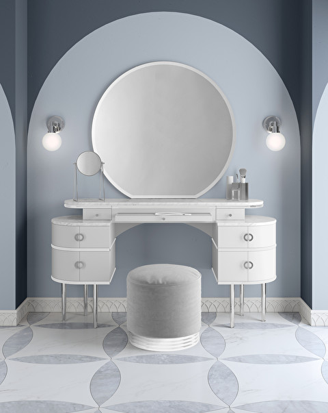 Zelda pouf with base in lacquered wood - Sofas and Poufs | Devon&Devon