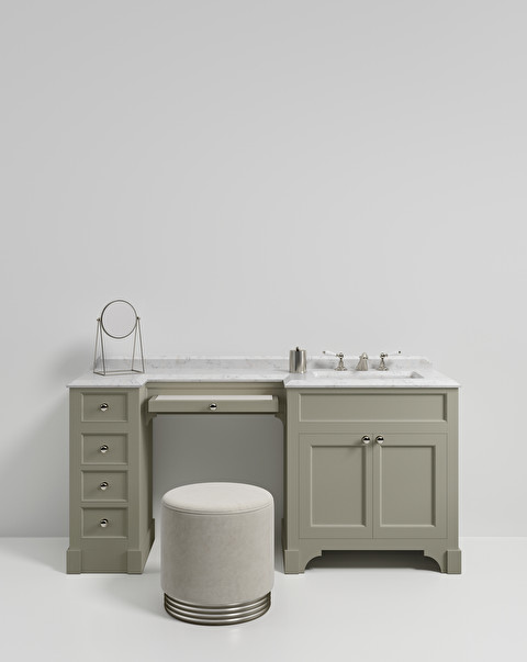 Der Pouf Zelda mit Messingsockel - White - Villa gli Arcipressi, Florence | Devon&Devon