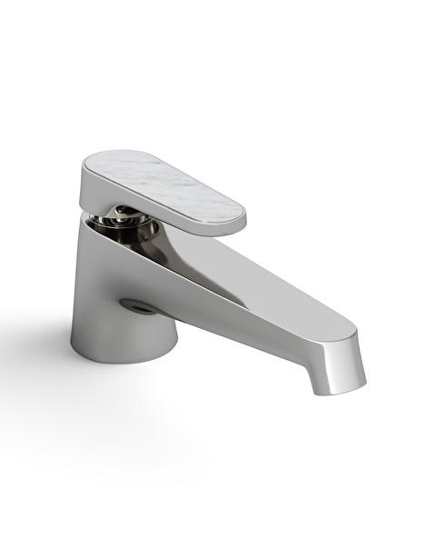Twenties single lever basin mixer - Bianco Carrara - Bathroom Taps | Devon&Devon