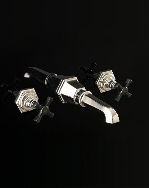 Jubilee Black Cross bathtub mixer - Shower Mixers and Shower Heads | Devon&Devon