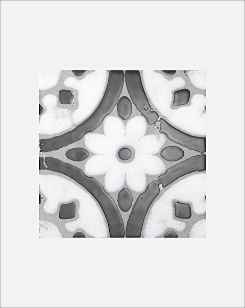 Flora Tiles Petunia White wall covering - Flooring and Wall Coverings | Devon&Devon