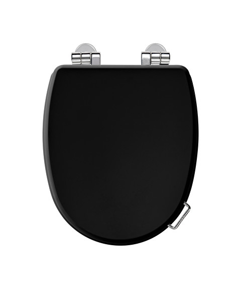 MDF WC-Sitz, in Deep Black halbglänzende Farbe Blues/Rose - WC-Sitze | Devon&Devon