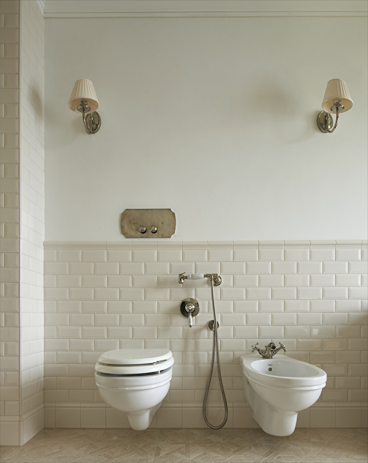 Camargue Pack de WC London + ducha higiénica Natur (Sin borde de descarga,  Salida dual, Blanco, Con ducha higiénica Natur Oro Rosa)