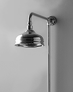 External fixed tube and shower rose