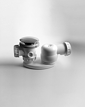 Siphoned drain with automatic pop-up drain